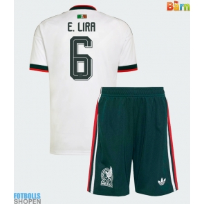 Billiga Mexiko Erik Lira #6 Bortatröja Barn VM 2026 Kortärmad (+ Korta byxor)